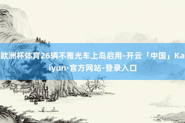 欧洲杯体育26辆不雅光车上岛启用-开云「中国」Kaiyun·官方网站-登录入口
