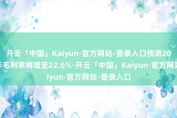 开云「中国」Kaiyun·官方网站-登录入口预测2024年下半年毛利率将增至22.6%-开云「中国」