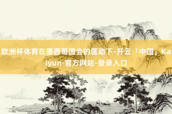 欧洲杯体育在墨西哥国会的匡助下-开云「中国」Kaiyun·官方网站-登录入口