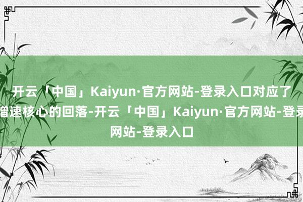 开云「中国」Kaiyun·官方网站-登录入口对应了潜在增速核心的回落-开云「中国」Kaiyun·官方