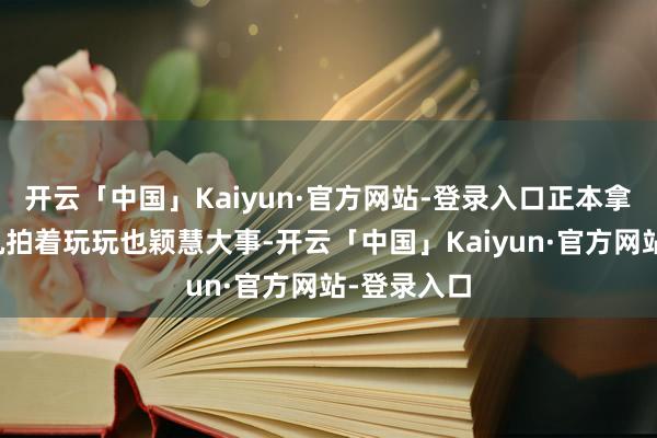 开云「中国」Kaiyun·官方网站-登录入口正本拿入辖下手机拍着玩玩也颖慧大事-开云「中国」Kaiy