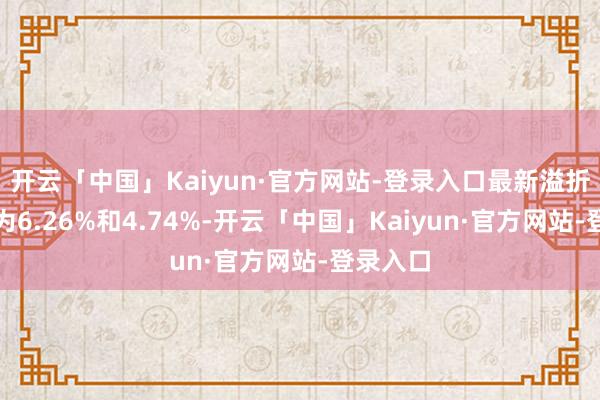 开云「中国」Kaiyun·官方网站-登录入口最新溢折率分袂为6.26%和4.74%-开云「中国」Ka