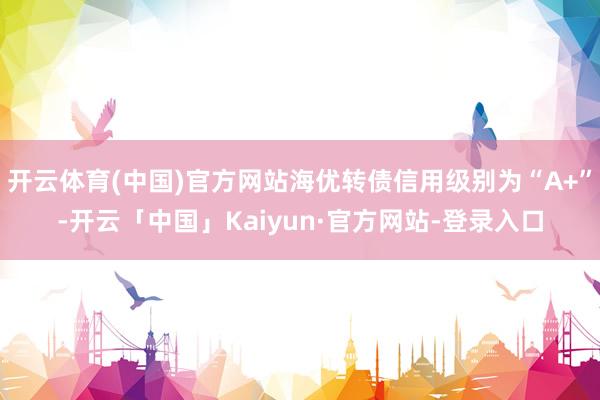 开云体育(中国)官方网站海优转债信用级别为“A+”-开云「中国」Kaiyun·官方网站-登录入口
