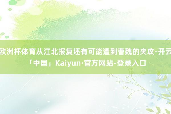 欧洲杯体育从江北报复还有可能遭到曹魏的夹攻-开云「中国」Kaiyun·官方网站-登录入口