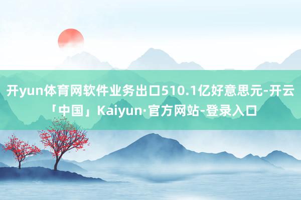 开yun体育网软件业务出口510.1亿好意思元-开云「中国」Kaiyun·官方网站-登录入口